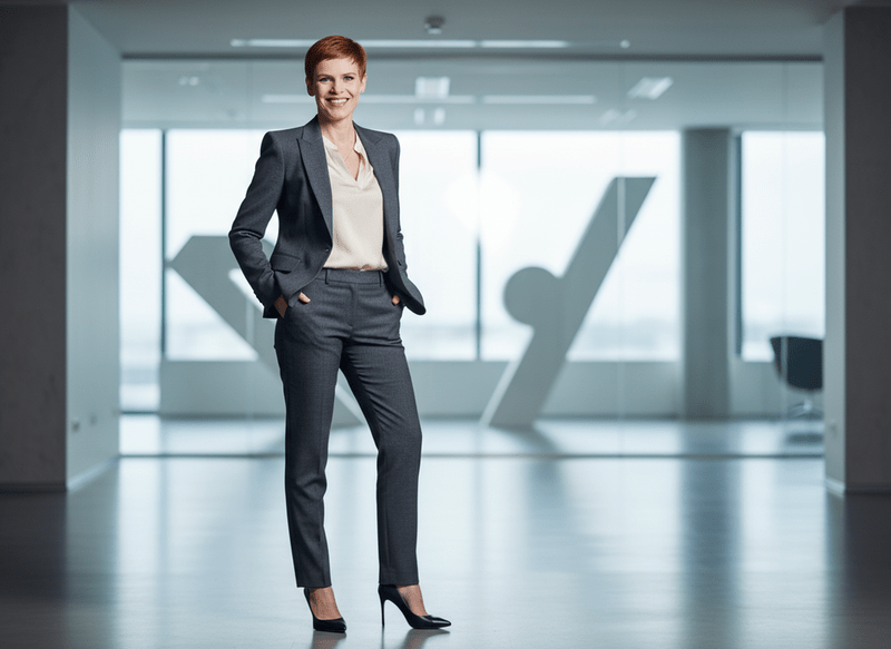 Designer-Anzug Premium Grau