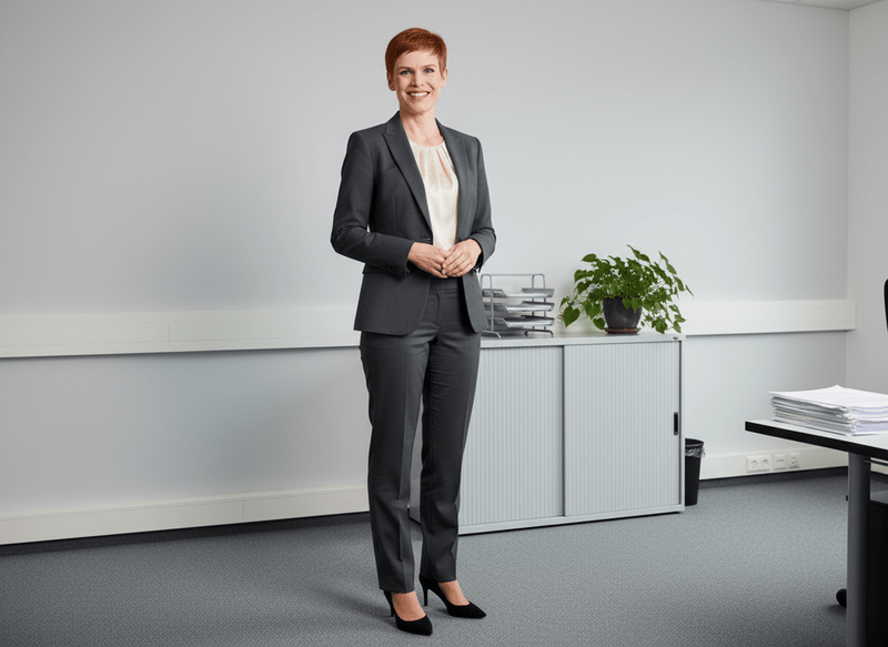 Klassischer Business-Anzug Grau